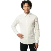Armani Exchange für Herren. XM002319AF24533U0009 Weißes Baumwollhemd (XL), Lässig, Baumwolle, Klassisch, Langarm