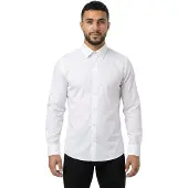 BOSS für Herren. 50567579 Relegant 6 Hemd weiß (6XL), Lässig, Leinen, Klassisch, Langarm