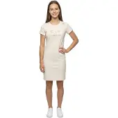 EA7 für Damen. 7W000478_AF12500 Kleid Evolution beige (S), Lässig, Baumwolle, Kurzarm