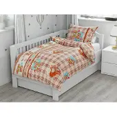 TEXTILOMANIE Baumwollbettwäsche für das Kinderbett, TEDDYBÄR LIEBE, braun