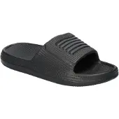 American Club NH197, Damen Pantoletten leicht Badeschuhe Schaumstoff rutschhemmend bequem, Schwarz 39
