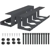 vidaXL Unter dem Schreibtisch Kabelmanagement Tray 2 Stk. Anthrazit