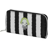 Markenlos Beetlejuice-Geldbörse mit Streifen, Weiß, 19 x 10 cm