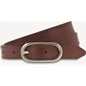 Tamaris Ledergürtel "Claudia Gold", Damen, Gr. 115, braun (cognac), Rindsleder, unifarben, Gürtel Ledergürtel, mit schmaler Schließe, 2 cm breit, aus Rindsleder, unifarben