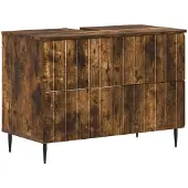 vidaXL Waschbeckenschrank ZWOLLE Raucheiche 82 x 41 x 58,5 cm