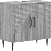 vidaXL Waschbeckenschrank HAARLEM Sonoma-Grau 59,5 x 31,5 x 59 cm