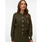 Vero Moda Strickjacke "VMNOELLA LS O-NECK CARDIGAN BOO" Materialmix
