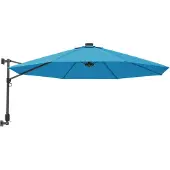 vidaXL Wand-Sonnenschirm Meerblau 290 cm