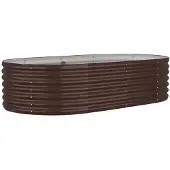 vidaXL Hochbeet Verzinkter Stahl 152x80x36 cm Braun
