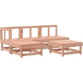 vidaXL 5-tlg. Garten-Lounge-Set Massivholz Douglasie