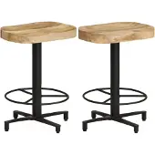 vidaXL Barhocker 2 Stk. 52 cm Mango Massivholz