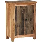 Natur24 Schrank 33 x 55 x 75 cm massives Akazienholz Altholz Natur