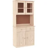 vidaXL Highboard ALTA 77x35x165 cm Massivholz Kiefer
