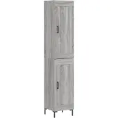 vidaXL Highboard Grau Sonoma 34,5x34x180 cm Holzwerkstoff