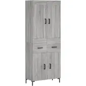 vidaXL Highboard Grau Sonoma 69,5x34x180 cm Holzwerkstoff