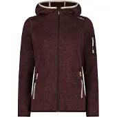 CMP Woman Fleece Fleece Jacket Fixed Hood black berry-lighter (21CZ) 40