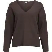 Object V-ausschnitt Strickpullover Braun XL