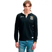 Superdry für Herren. M6010969A Rugby-Poloshirt Double Emblem marineblau (S), Lässig, Baumwolle, Klassisch, Langarm