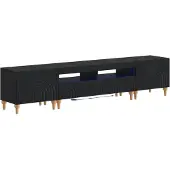 Syfax 3-teiliges LED TV Regal Schwarz Holzwerkstoff