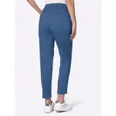 Inspirationen Jogger Pants , Damen, Gr. 54, Normalgrößen, blau (jeansblau), 58% Viskose, 36% Polyamid, 6% Elasthan, unifarben, Hosen Jogger Pants