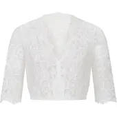 Nübler Dirndlbluse NÜBLER "Dirndlbluse kurzarm Gea", Damen, Gr. 50, weiß, Obermaterial: 92% Nylon NY. 8% Elasthan EL., Blusen Dirndlbluse