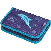 Herlitz Dolphin, Weiches Federmäppchen, Polyester, Blau, Violett, Abbildung, Reißverschluss, Kind