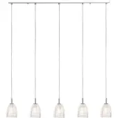 Brilliant Pendelleuchte Malt Chrom Glas/Metall max. 5 x 33W G9 dimmbar