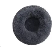 Markenlos Hundebett Kunststoffe - Schwarz - 60cm - Rund - Extra Weich