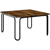 Syfax Couchtisch Geräucherte Eiche 59 x 59 x 45 cm Holzwerkstoff
