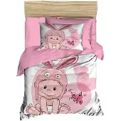 L'essentiel Maison , PH122, Baby-Bettbezug-Set, Pulver, 100 x 150 cm