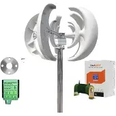 OEM Windkraftgenerator, Vertikale Achse, Geräuscharmer Betrieb, Dual MPPT-Steuerung-a, 3000W-g, 24V-b