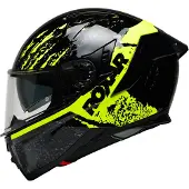 ROXAR HELMETS Motorradhelm ROXAR BAYAMO EVO TOXIC, Schwarz-Neon