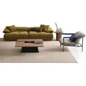 AEA Moderne Wohnzimmer Möbel Stoffsofa Luxus Sessel Holz Couchtisch