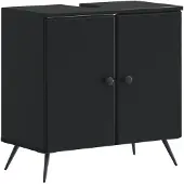 vidaXL Waschbeckenschrank BREDA Schwarz 59,5 x 31,5 x 59 cm