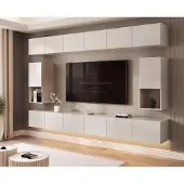 Idohome Hängende Wohnwand ANGEL LINE IV mit Beleuchtung Kaschmir