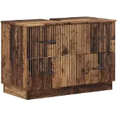vidaXL Waschbeckenschrank HOORN Altholz 82 x 41 x 56 cm Holzwerkstoff