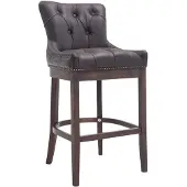 BellaFurn Barhocker Lakewood mit Echtledersitz | Braun