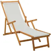 vidaXL Klappbare Sonnenliege 2 pcs 3 Position Massives Eukalyptus Holz
