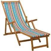 vidaXL Klappbare Sonnenliege 2 pcs 3 Position Massives Eukalyptus Holz