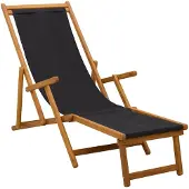 vidaXL Klappbare Sonnenliege 2 pcs 3 Position Massives Eukalyptus Holz
