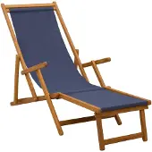 vidaXL Klappbare Sonnenliege 2 pcs 3 Position Massives Eukalyptus Holz