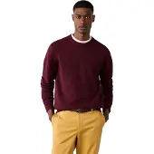 Hackett London für Herren. HM7000287 Bordeauxroter Lambswool-Pullover (XXL), Lässig, Wolle, Klassisch, Langarm