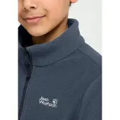 Jack Wolfskin Fleecejacke "TAUNUS 200 FZ K", Kinder, Gr. 176, midnightsky, Obermaterial: 100% Polyester. Futter: 100% Polyester, Jacken Fleecejacke, für Kinder, mit 3-in-1-Kompatibilität, warm