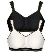 Viania 2er Pack Sport BH intense in schwarz weiss | Gr.: 80B