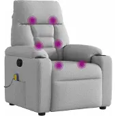 Sonstiges Massagesessel Wolkengrau Stoff