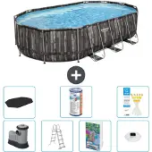 Bestway Power Steel Oval - 610x366x122 cm - 6-teilig S622