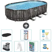 Bestway Power Steel Oval - 610x366x122 cm - 6-teilig S541