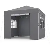 KOMFOTTEU Wetterfester Faltpavillon 3x3 m, Gartenzelt für Garten