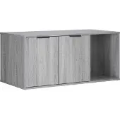 Syfax Katzenkiste Möbel Sonoma-Grau 100 x 49 x 45 cm Holzwerkstoff