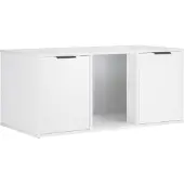 vidaXL Katzenkiste Möbel Weiß 100 x 49 x 45 cm Holzwerkstoff